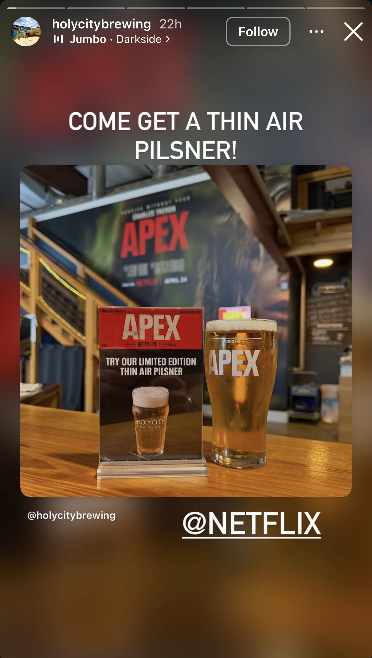 Holy City Brewing - Instagram Story